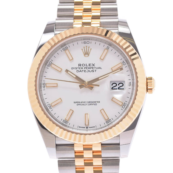 [Cash special price] ROLEX Rolex Datejust 126333 YG/SS Watch Automatic White Dial Unused Ginzo