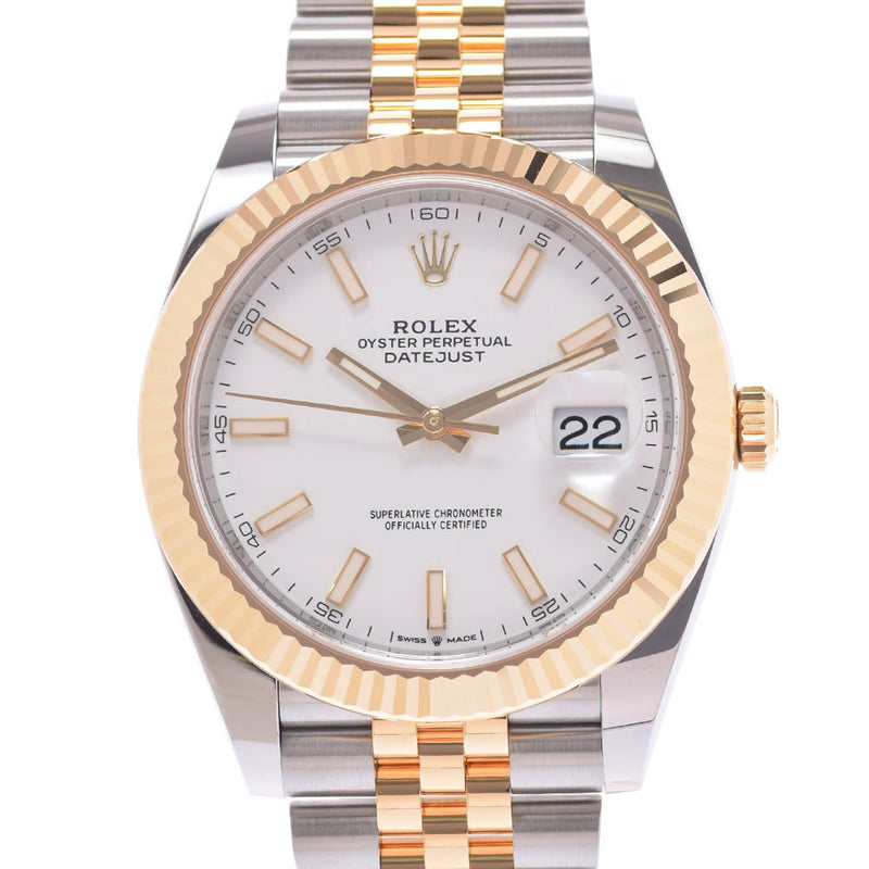 [Cash special price] ROLEX Rolex Datejust 126333 YG/SS Watch Automatic White Dial Unused Ginzo