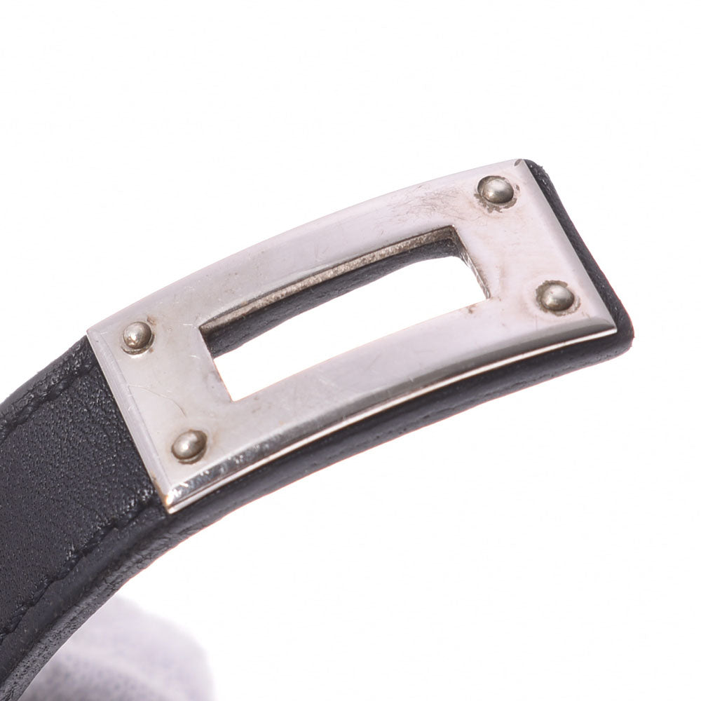 エルメスケリー ブレスレット ドゥブルトゥール 黒 シルバー金具