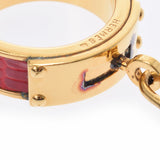 HERMES Hermes Cadena Motiva Red/Gold Unisex GP Hardware Scarfling AB Rank used Ginzo