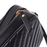 SAINT LAURENT Saint Laurent Lou Black Gold Bracket Ladies Leather Shoulder Bag B Rank used Ginzo