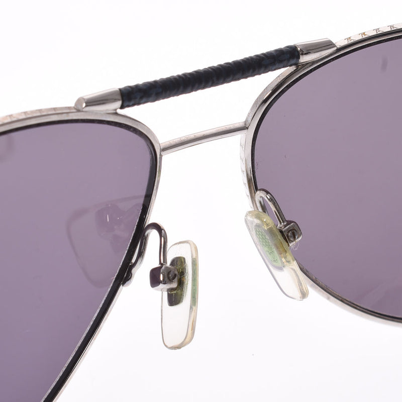 LOUIS VUITTON Louis Vuitton Compilation Pilot Silver/Navy Z0659U Unisex Sunglasses AB Rank Used Ginzo