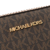 [Mother's Day 50,000 or less] Ginzo used MICHAEL KORS Michael Course MK Logo Outlet 35F88GTTC3B Tea PVC Shoulder Bag