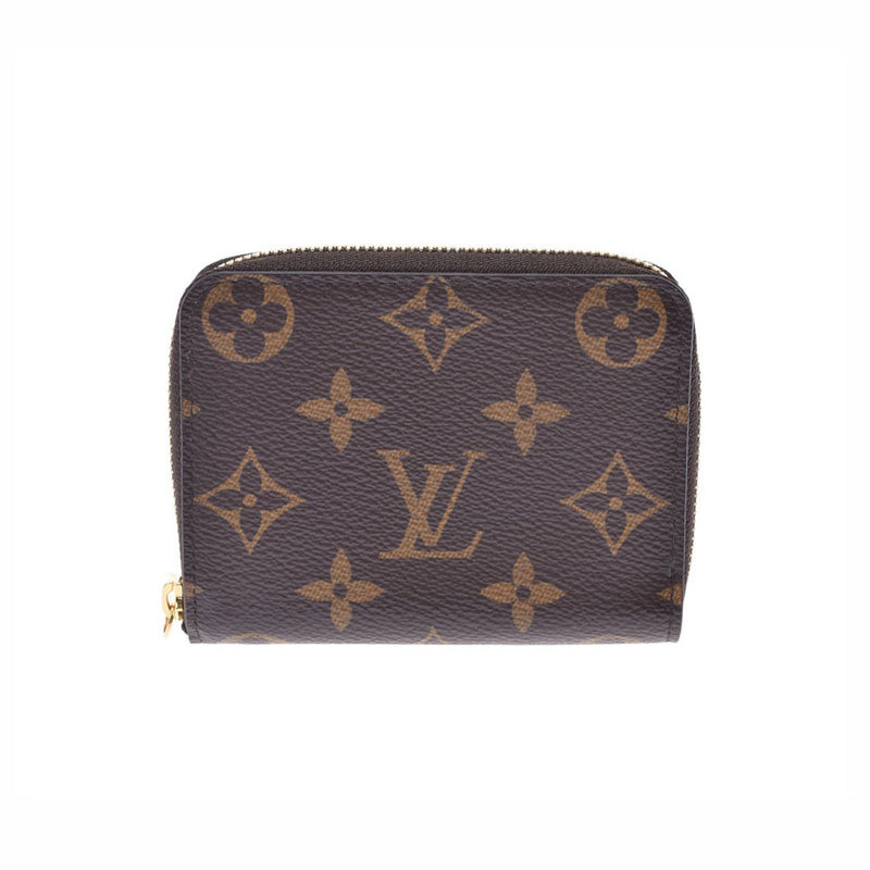 路易威顿路易·维顿（Louis Vuitton）路易威登（Louis Vuitton）会标Zippy硬币人棕色M60067女用式字母帆布硬币盒未使用的Ginzo