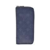 LOUIS VUITTON Louis Vuitton Monogram Eclipse Zippy Wallet Vertical Black/Gray M62295 Men's Monogram Canvas Long Wallet B Used Ginzo