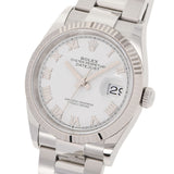 [Cash special price] ROLEX Rolex Datejust 126234 Men's SS/WG Watch Automatic White Dial A Rank Used Ginzo