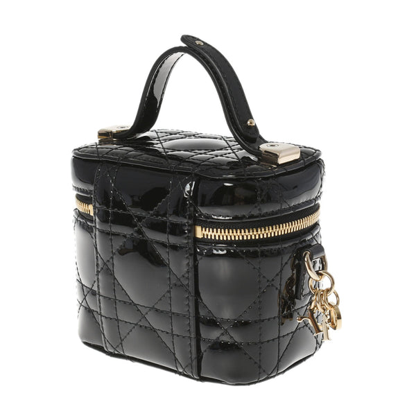 Christian Dior Christian Dior Micro Vanity Kanage Black Gold Bracket Ladies Enamel Handbag New Used Ginzo