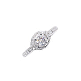 Chaumet鞋Morin Damul Solitere Diamond 0.34CT D-VS2-EX No. 7女士PT950 RING / RING A等级二手Ginzo