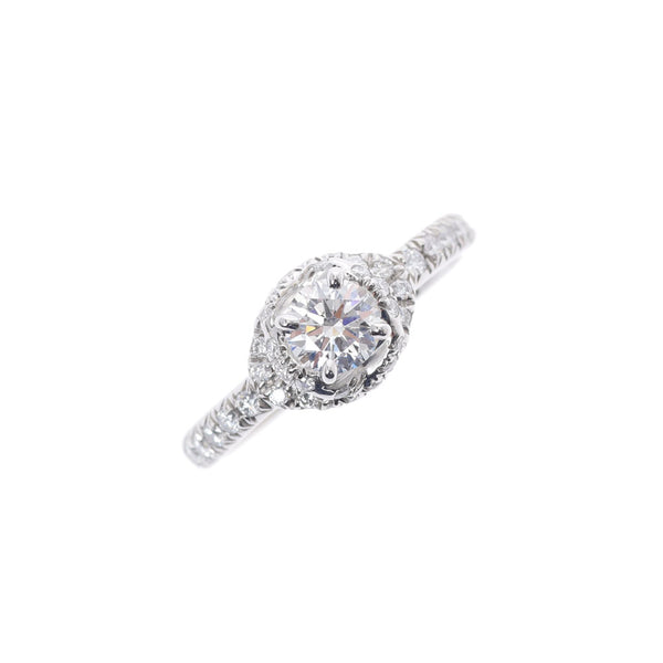 CHAUMET Shoe Morin Damul Solitere Diamond 0.34CT D-VS2-EX No. 7 Ladies PT950 Ring / Ring A Rank Used Ginzo