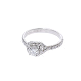 Chaumet鞋Morin Damul Solitere Diamond 0.34CT D-VS2-EX No. 7女士PT950 RING / RING A等级二手Ginzo