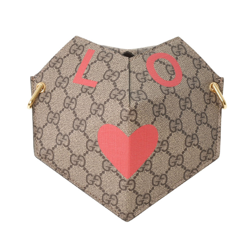 GUCCI Gucci Small Heart Beige/Ebony 678131 Ladies GG Sprem Canvas Shoulder Bag Unused Ginzo