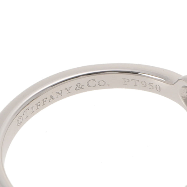 Tiffany＆Co。TiffanySentenal Heartling 3P Diamond 9女士PT950戒指 /戒指A级使用Ginzo