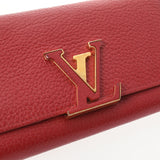 LOUIS VUITTON Louis Vuitton Portofoille Capsine Scarlet M63738 Ladies Torillon Leather Long Wallet B Rank Used Ginzo