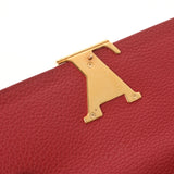 LOUIS VUITTON Louis Vuitton Portofoille Capsine Scarlet M63738 Ladies Torillon Leather Long Wallet B Rank Used Ginzo