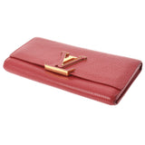 LOUIS VUITTON Louis Vuitton Portofoille Capsine Scarlet M63738 Ladies Torillon Leather Long Wallet B Rank Used Ginzo