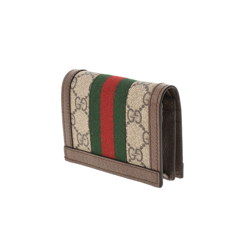 GUCCI グッチ オフディア カードケース 茶 523155 レディース レザー 二つ折り財布 未使用 銀蔵