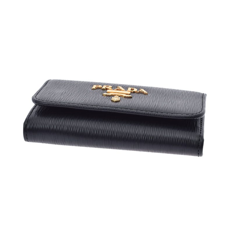 PRADA Prada 6 -key case Black 1PG222 Unisex calf key case unused Ginzo