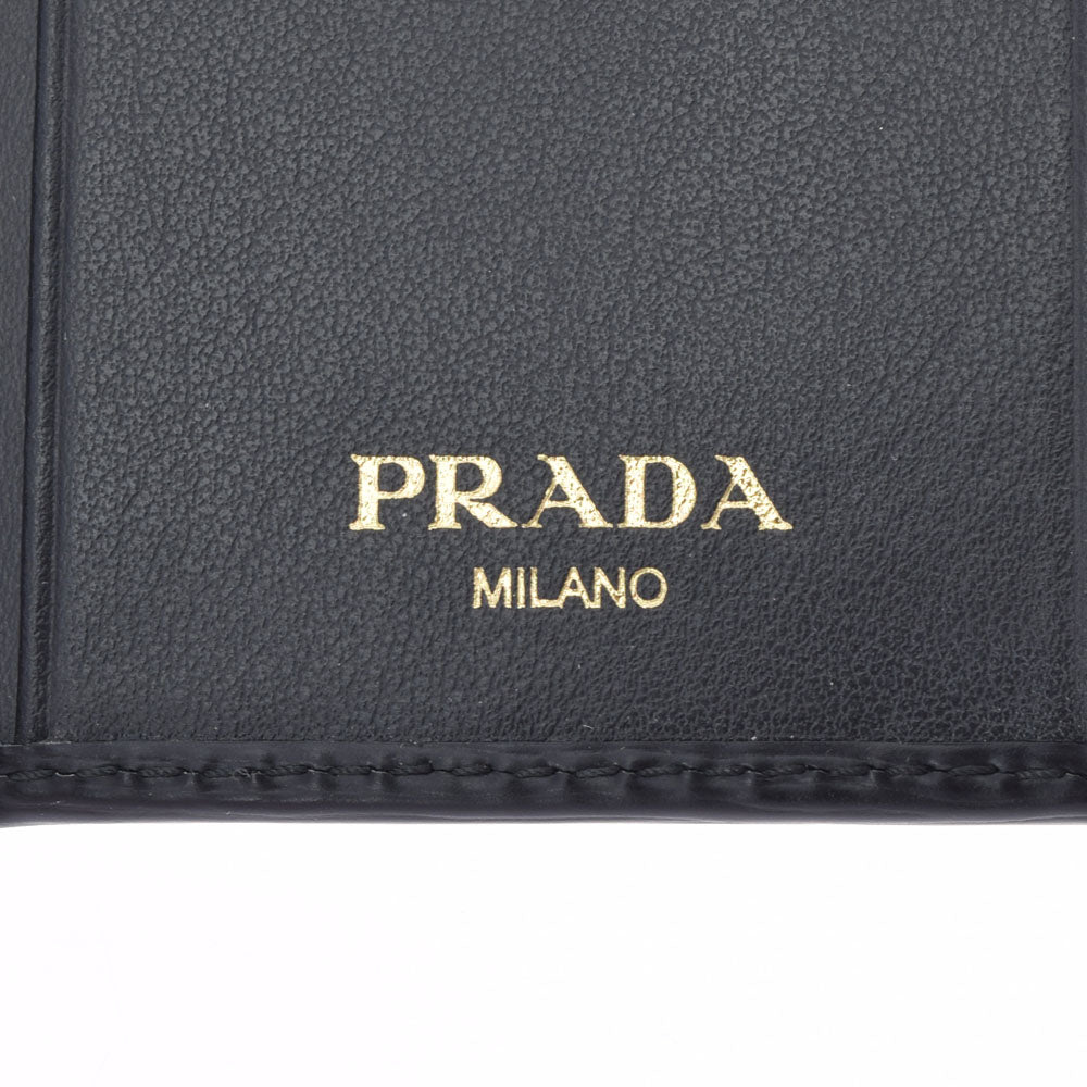 プラダ6連キーケース 黒 ユニセックス カーフ キーケース 1PG222 PRADA