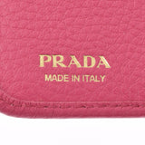 PRADA Prada Pink Gold Bracket 1ml018 Ladies Calf Bi -fold Wallet Unused Ginzo