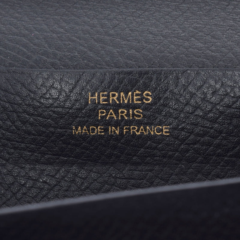 HERMES エルメス ベアンスフレ 黒 ゴールド金具 □J刻印(2006年頃) ユニセックス エプソン 長財布 Cランク 中古 銀蔵