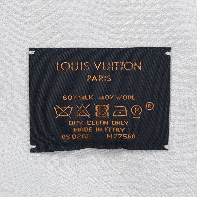 LOUIS VUITTON ルイヴィトン モノグラム レイユール グリクレール M77560 レディース シルク60％ ウール40％ ショール 新品 銀蔵