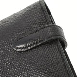 HERMES エルメス ケリーウォレット 黒 シルバー金具 □M刻印(2009年頃) レディース ヴォーエプソン 長財布 Bランク 中古 銀蔵