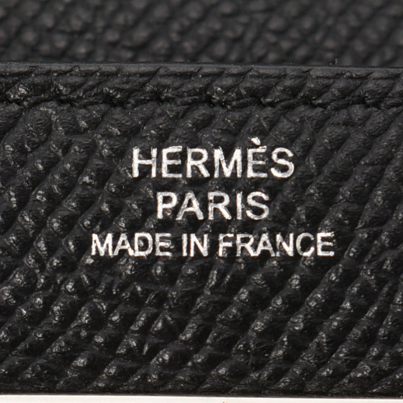 HERMES エルメス ケリーウォレット 黒 シルバー金具 □M刻印(2009年頃) レディース ヴォーエプソン 長財布 Bランク 中古 銀蔵