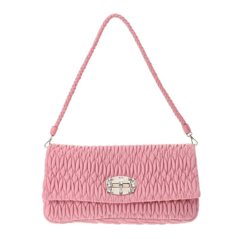 Sheri_Brandmiumiu マテラッセ 2way ショルダーバッグ  ピンク Gカード付き