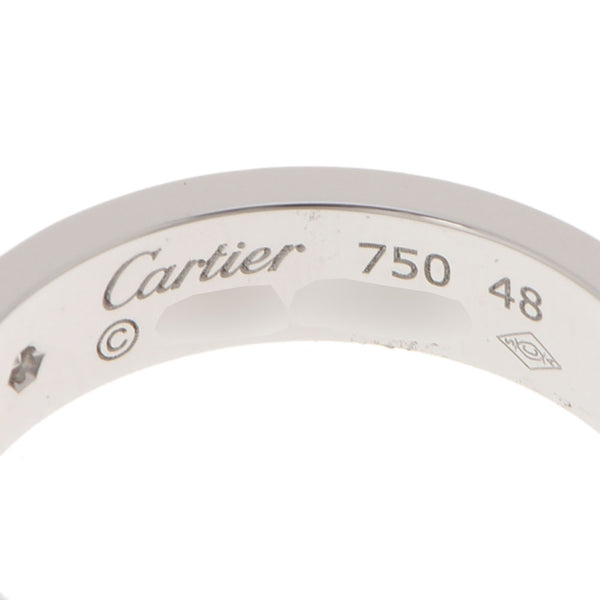 CARTIER カルティエ ミニラブリング 1Pダイヤ #48 8号 レディース K18WG/ダイヤ リング・指輪 Aランク 中古 銀蔵