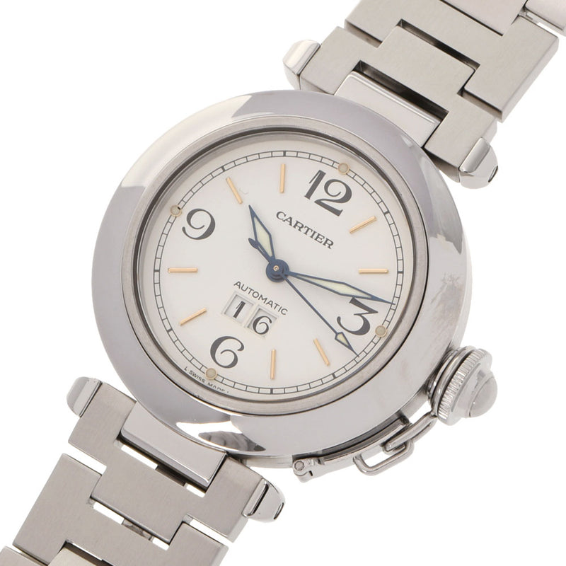 CARTIER カルティエ パシャC　ビッグデイト メンズ SS 腕時計 自動巻き 白文字盤 Aランク 中古 銀蔵