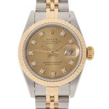 ROLEX Rolex Datejust 10P Diamond 69173G Ladies YG/SS Watch Automatic Champagne Dial A Rank used Ginzo