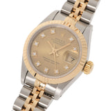 ROLEX Rolex Datejust 10P Diamond 69173G Ladies YG/SS Watch Automatic Champagne Dial A Rank used Ginzo