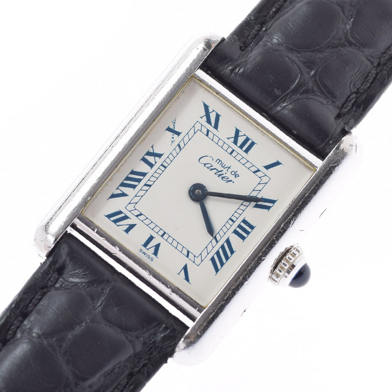 Cartier Cartier Mast Tank Vermey Yin Ladies SV/Leather Watch Quartz White Dial AB Rank Used Ginzo