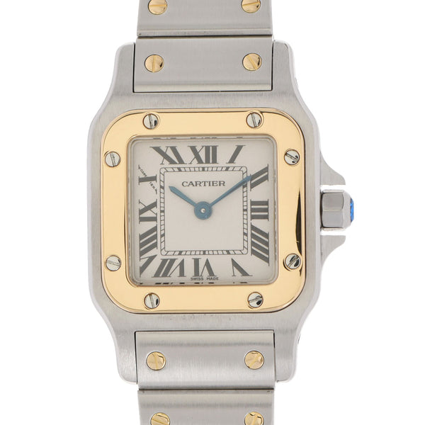 Cartier Cartier Santos Garbe SM W20056D6 Ladies SS Watch Avoice Ivory Dial A Rank Used Ginzo