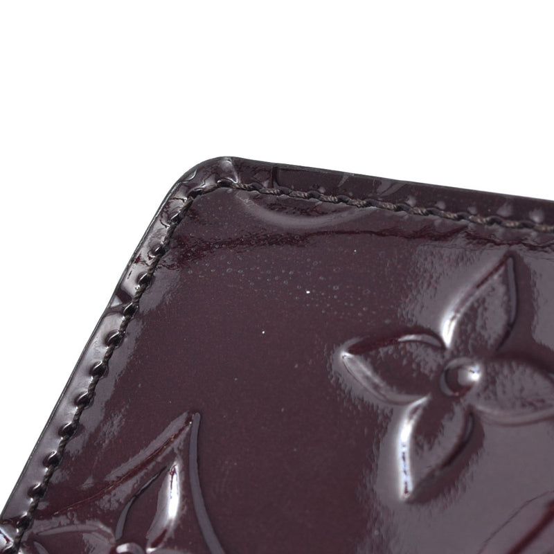路易威顿路易斯·维尔尼·韦尼·埃纳维（Louis Vuitton）anverop cartouvisit卡盒Amarant M91409女士会标Monogram verni未使用的Ginzo