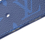 LOUIS VUITTON ルイヴィトン タイガラマ サンチュールLVイニシャル リバーシブル サイズ90 ブルー シルバー金具 M0159V メンズ レザー ベルト ABランク 中古 銀蔵