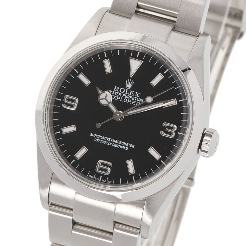 ROLEX Rolex Explorer 1 EX1 114270 Men's SS Watch Automatic Black Dial A Rank used Ginzo