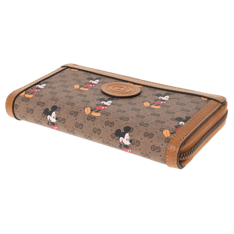 Gucci Gucci Mickey Mouse Disney Collaboration Beige 602532 MINISE MINI GG SPREM CANVAS长钱包未使用的Ginzo