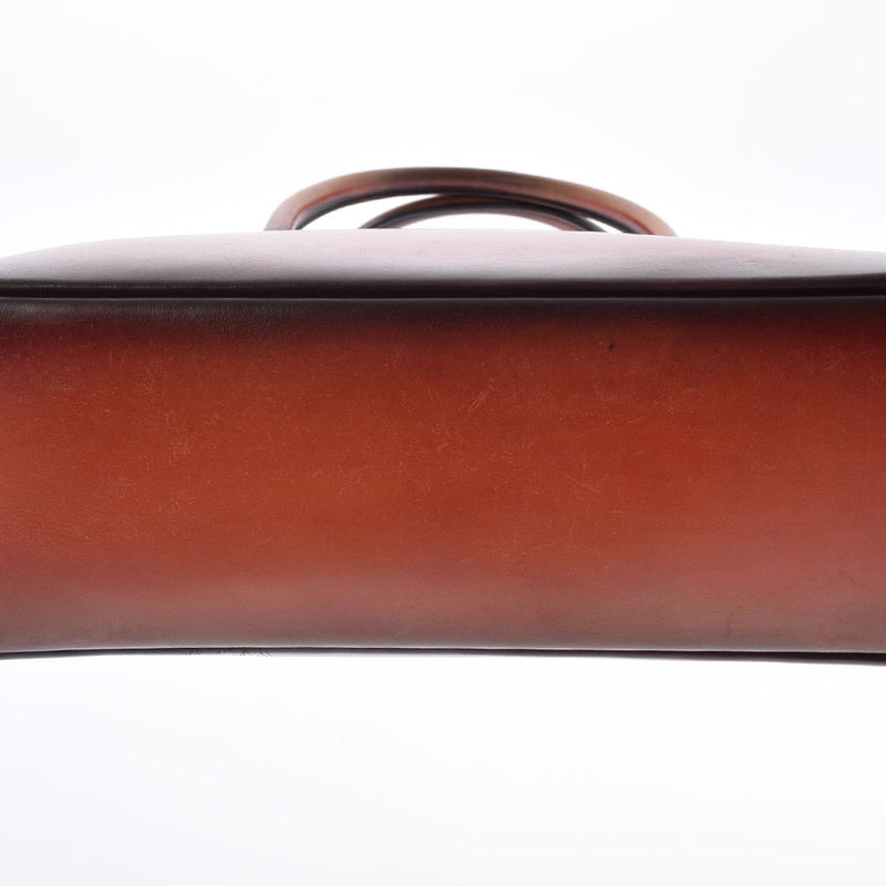 Berluti Berlutti Toujur Caligraphy Tea Unisex Leather Handbag AB Rank used Ginzo