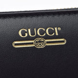 Gucci Gucci黑色金支架544248男女通用的皮革硬币盒未使用的金佐