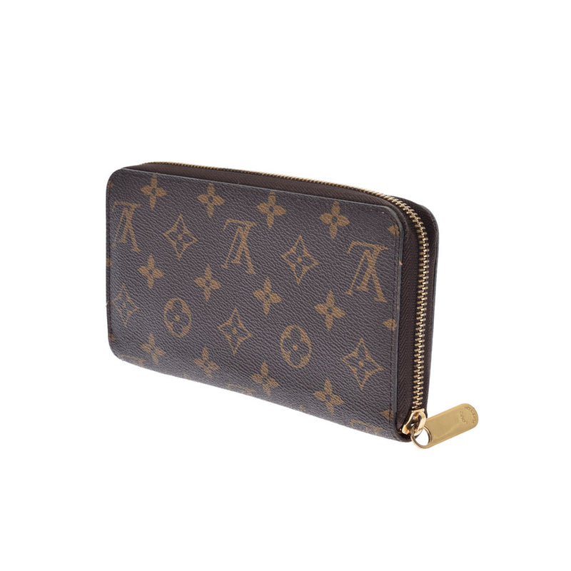 LOUIS VUITTON ルイヴィトン モノグラム ジッピーウォレット  ブラウン M42616 ユニセックス モノグラムキャンバス 長財布 Bランク 中古 銀蔵