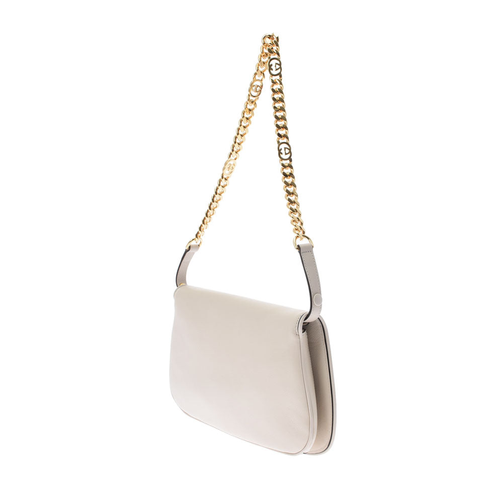 GUCCI グッチ ブロンディ チェーン 白 ゴールド金具 699268 レディース 