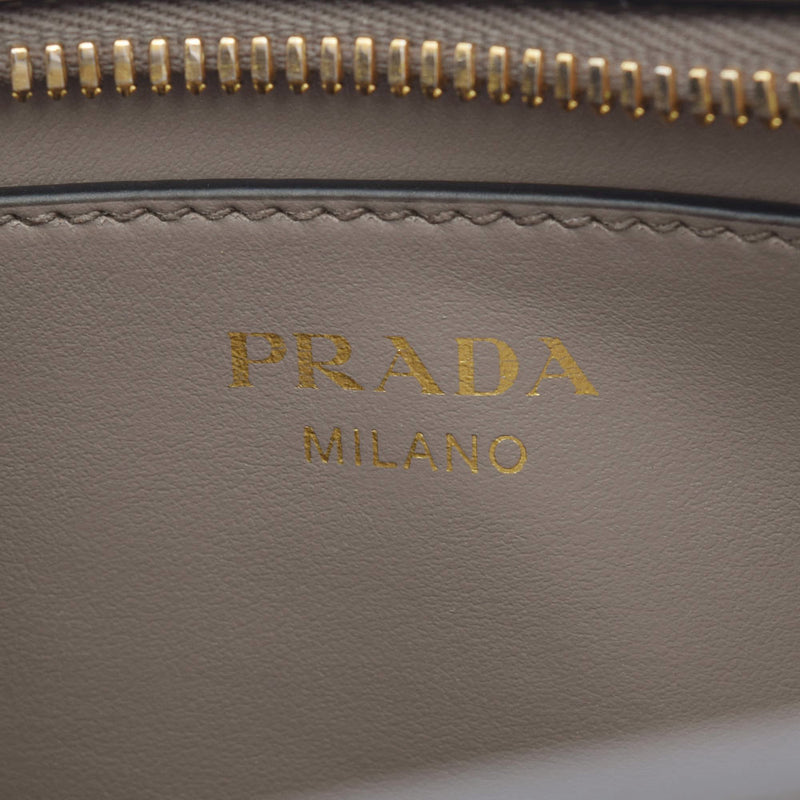 PRADA プラダ グレー GP金具 1BH104 レディース  サフィアーノ ショルダーバッグ ABランク 中古 銀蔵