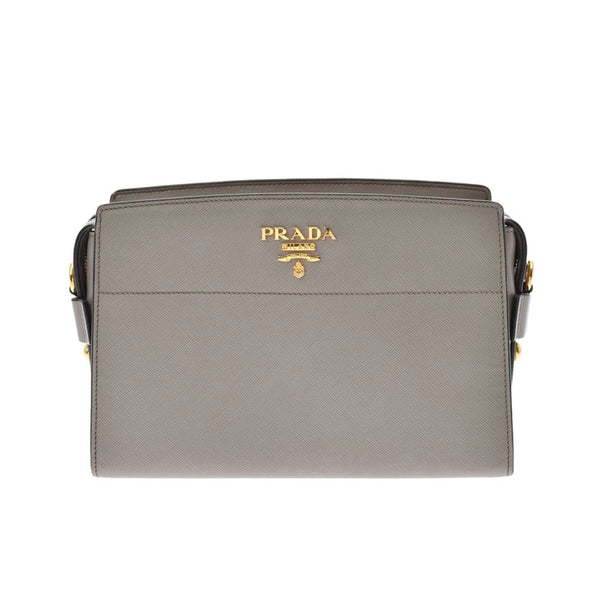 プラダ グレー GP金具 レディース ショルダーバッグ 1BH104 PRADA 中古