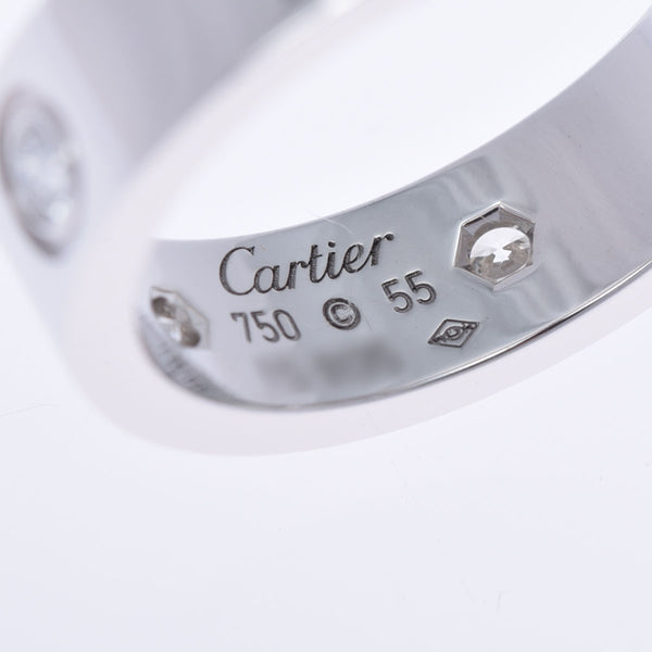 CARTIER カルティエ ラブリング フルダイヤ #55 15号 ユニセックス K18WG リング・指輪 Aランク 中古 銀蔵