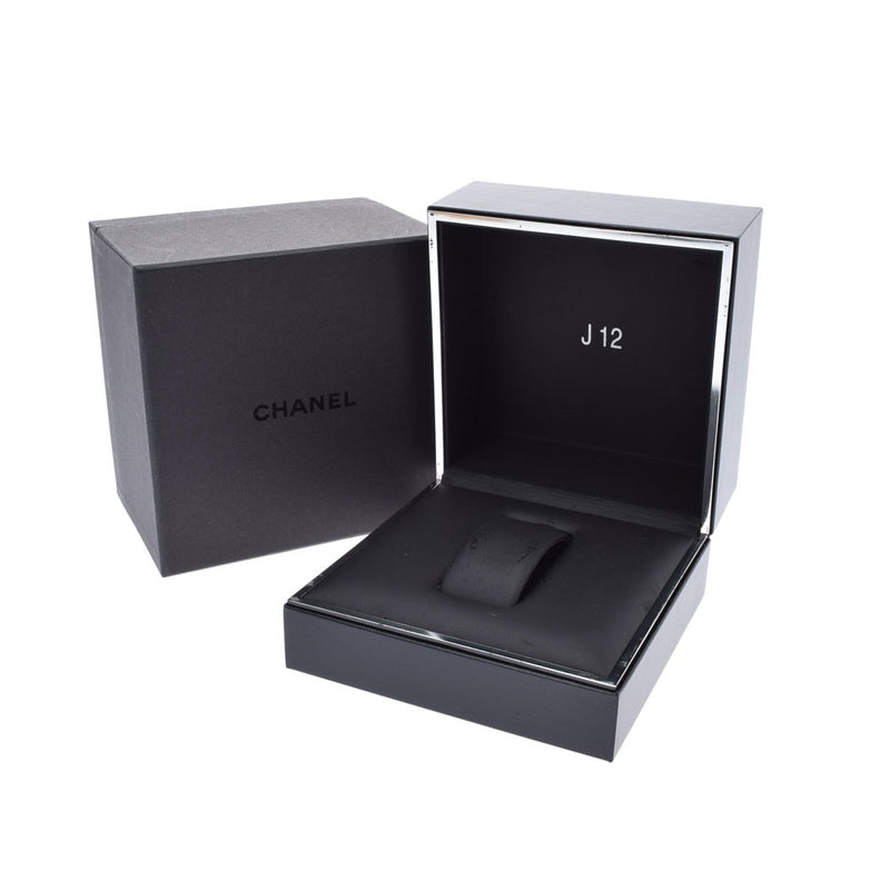 CHANEL シャネル J12 33mm 12Pダイヤ H1625 ボーイズ 黒セラミック/SS 腕時計 クオーツ 黒文字盤 Aランク 中古 銀蔵