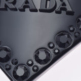 PRADA プラダ プレキシガラス ヘアクリップ 黒 1IF090 レディース アクリル バレッタ 未使用 銀蔵