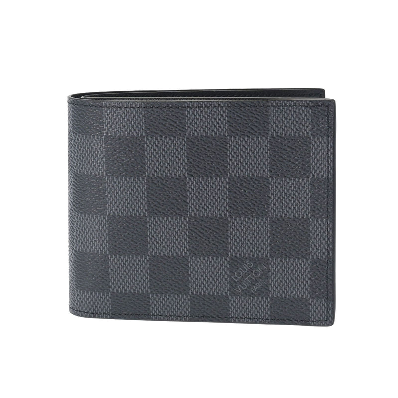 ルイヴィトン 財布 ダミエグラフィット ポルトフォイユ・マルコ NM N63336 LOUIS VUITTON メンズ 黒 二つ折り財布ファッション小物