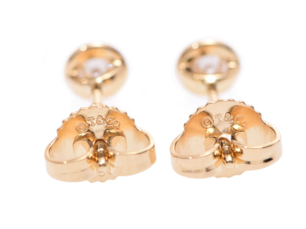 1.1 g of Tiffany visor yard pierced earrings YG/ diamond A rank beauty product TIFFANY & CO used silver storehouse