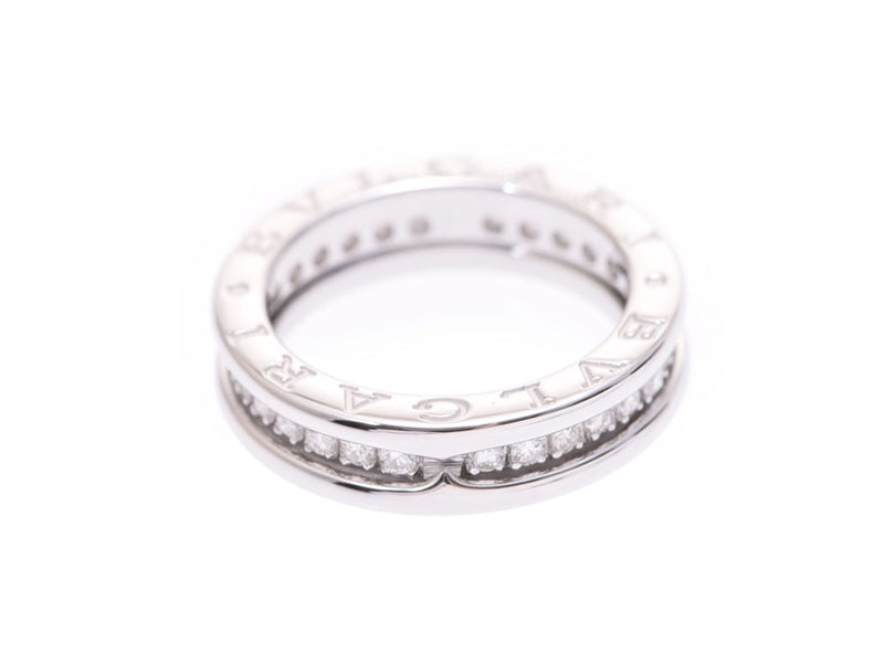 宝格丽B-ZERO戒指#47女士们WG富达耳环5.5g戒指A等级美品BVLGARI箱二手银藏